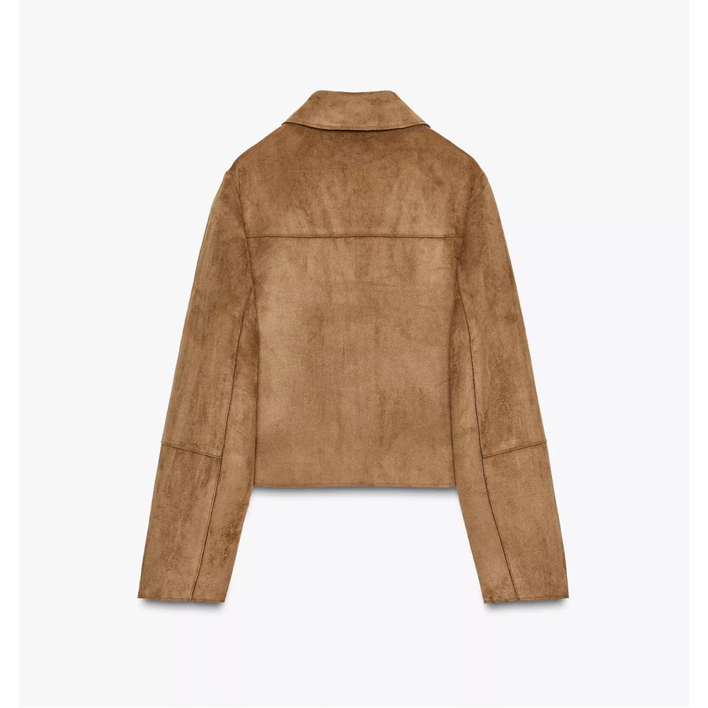 Zara Tan Suede Jacket - Picture 8 of 9